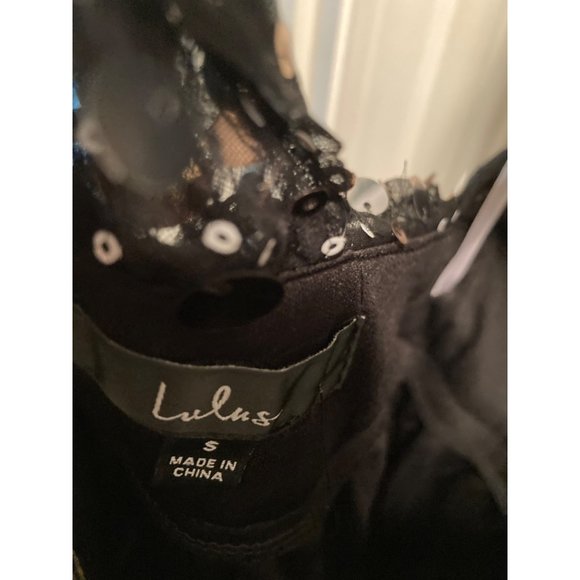 NWT Last TWO Final $$ Shine On You Black Sequin Mini Skater Dress Small - Picture 7 of 7